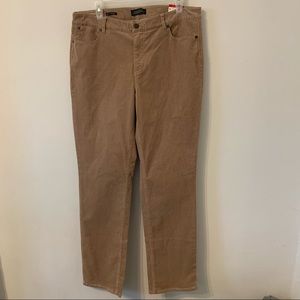 Talbots Size 12 Brown Straight Corduroy Pants